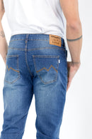 CALÇA JEANS RETA MASC BLUE WASH 93
