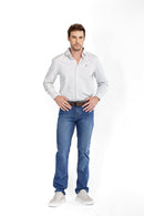 CALÇA JEANS RETA MASC BLUE WASH 93