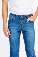 CALÇA JEANS SLIM BLUE WASH 93