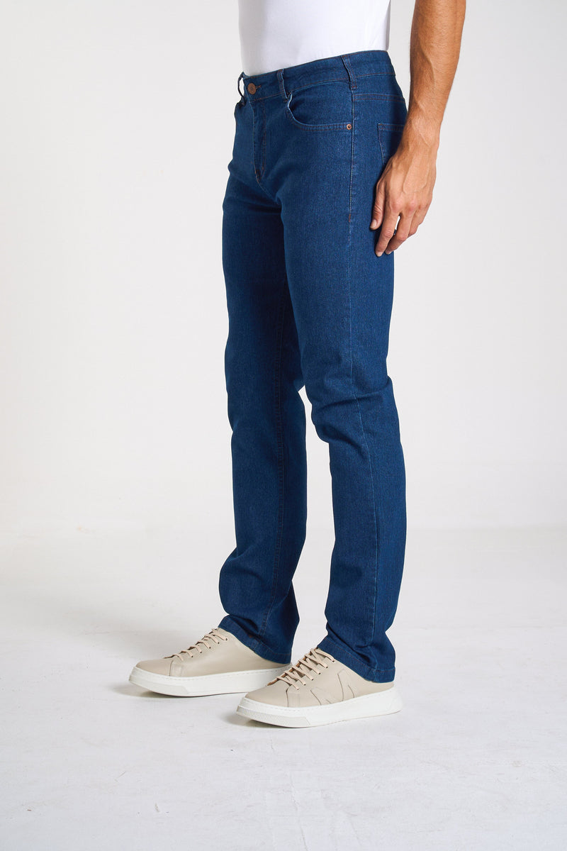 CALÇA JEANS MASC RETA DEEP BLUE